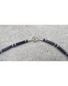 Alphabey's Black Onyx Brass Silver Plated Necklace For Women